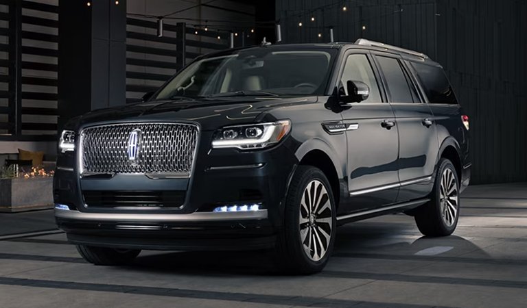 Executive working in luxury SUV